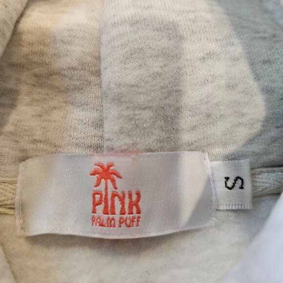 Pink Palm Puff Hawaii Hibiscus Heather Cloud Hoodie with Bag & Box Size: Small - Picture 3 of 8